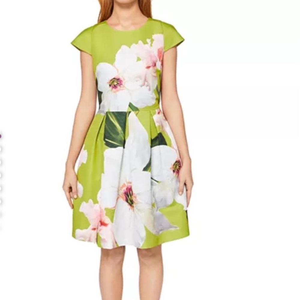 Ted Baker Lime Green Floral Dress